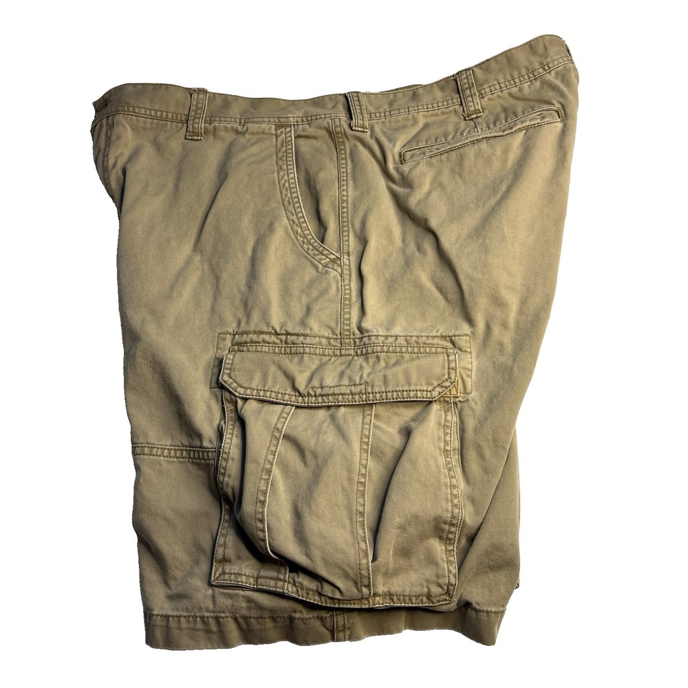 Y2K Old Navy Men Khaki Cargo Shorts 40 Grunge Skate Utility Outdoor